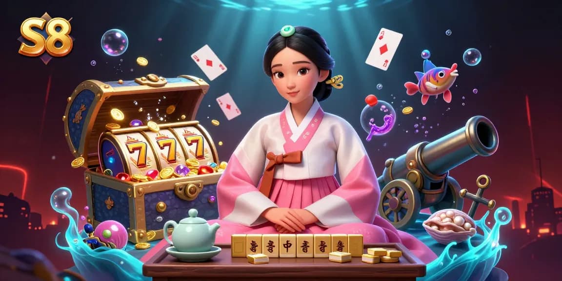 Experience thrilling gaming with S8 featuring vibrant slots and a serene Asian ambiance.