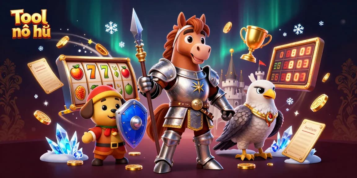 Engage with Tool nổ hũ as knights and creatures embody the excitement of jackpot slots.