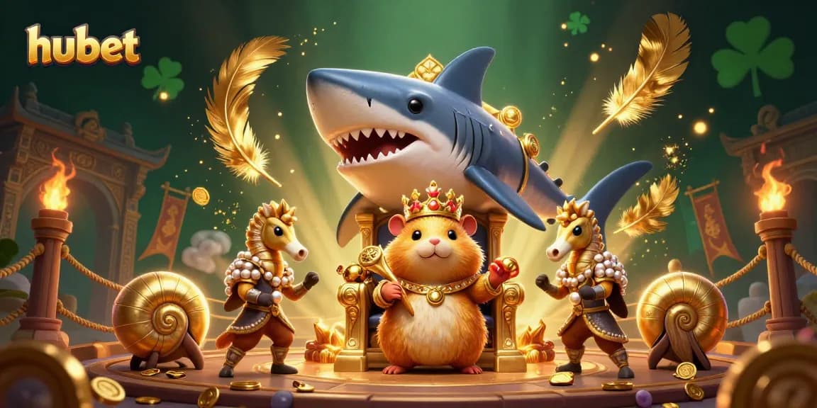 Experience thrilling bets and games at hubet with dynamic characters in a rich casino scene.