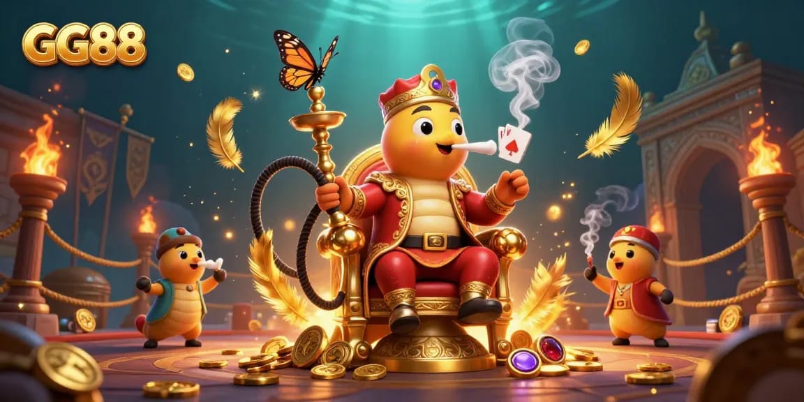 Engage with GG88's thrilling world of 3D gaming, showcasing masterful characters in a vibrant casino atmosphere.