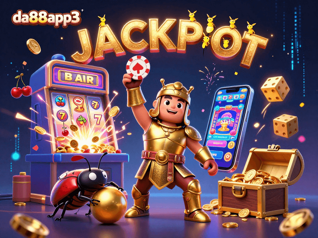 Experience Jackpot Victory with da88app3's dazzling casino adventures featuring animated characters and thrilling gameplay.