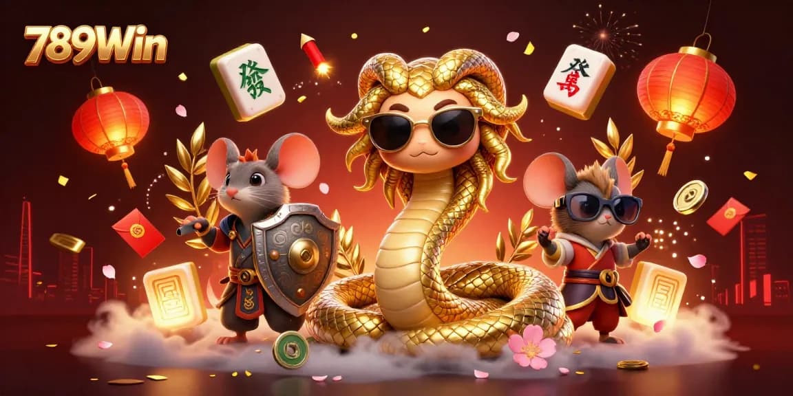Join the fun with 789Win's vibrant 3D illustration featuring exciting gaming elements and characters.