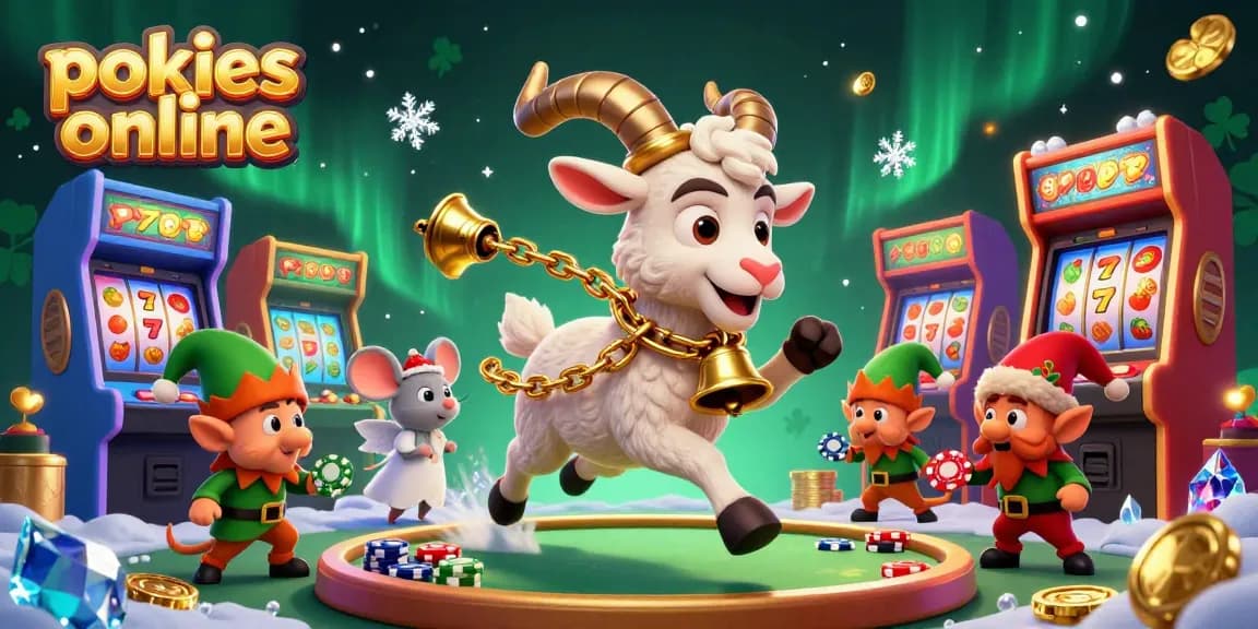 Experience pokies online at a festive casino where a Krampus goat runs the show.