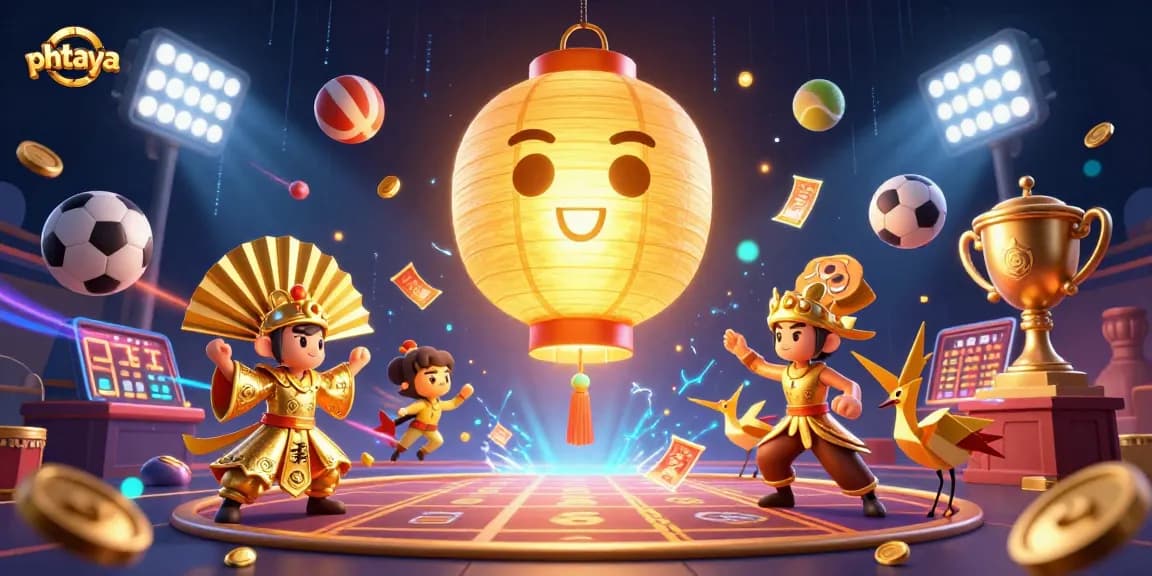 Phtaya immerses players in a vibrant casino scene, blending sports elements with mystical characters for an exhilarating experience.
