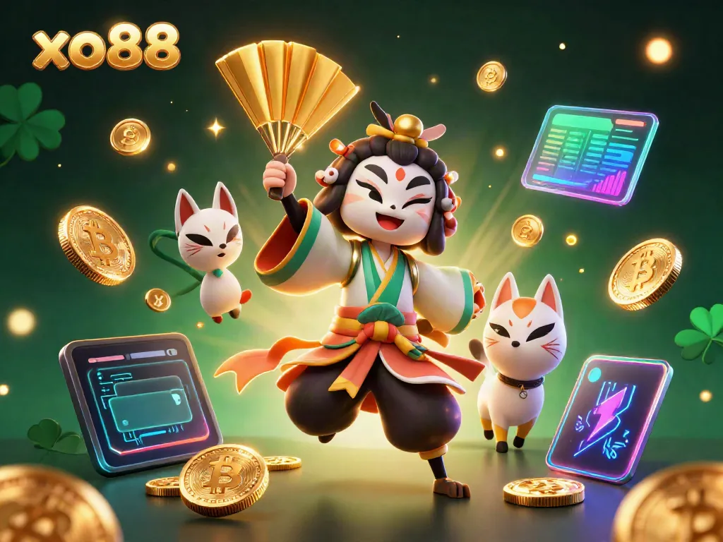 Experience the excitement of xo88 with vibrant 3D illustrations, showcasing dazzling casino elements.
