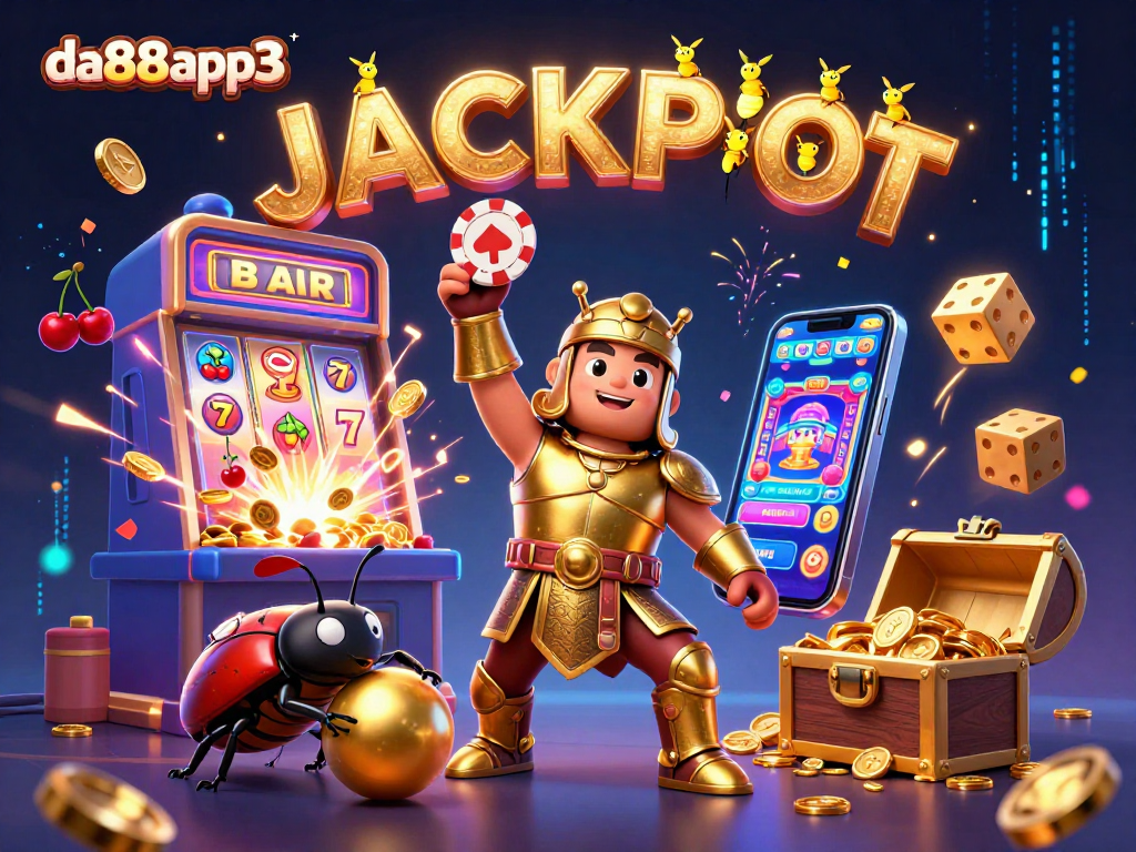 Experience Jackpot Victory with da88app3's dazzling casino adventures featuring animated characters and thrilling gameplay.