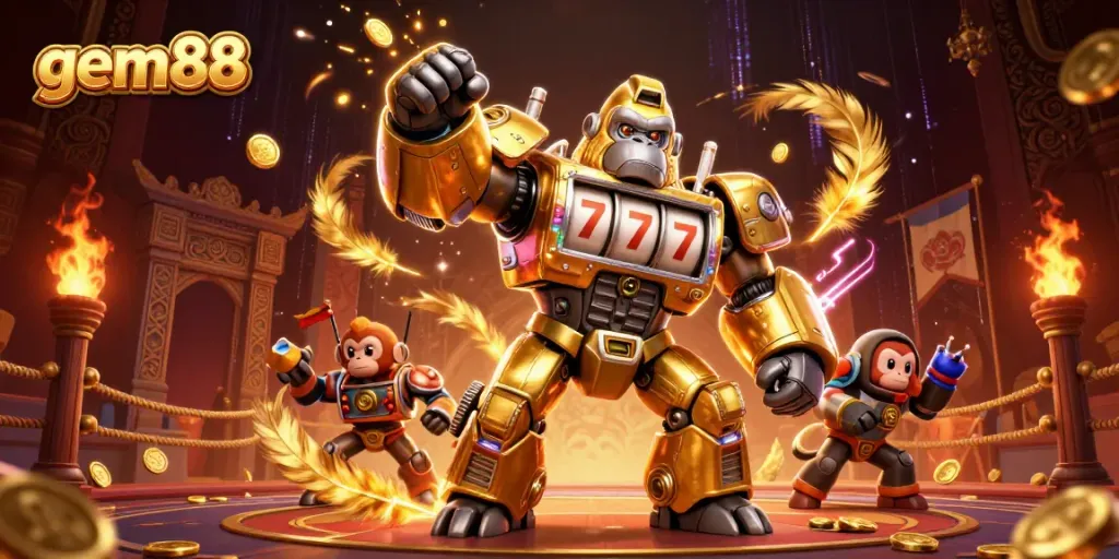 Experience thrilling gameplay at gem88 with dynamic characters and casino-themed elements.