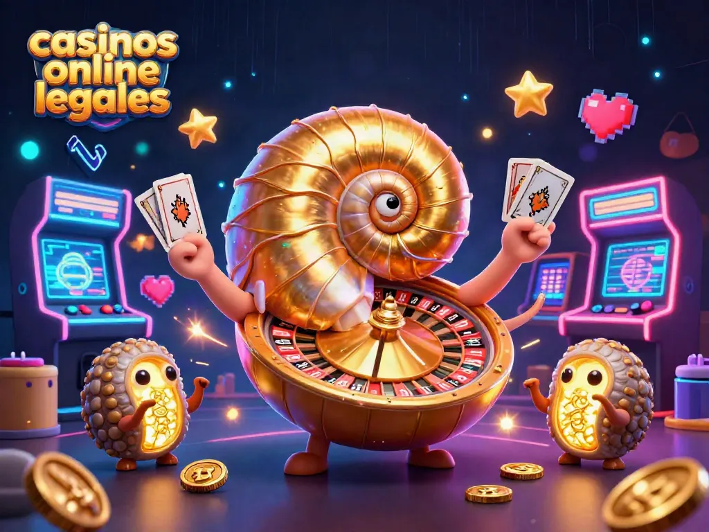 Juega en casinos online legales en México con un nautilus gigante y elementos de juego interactivos.