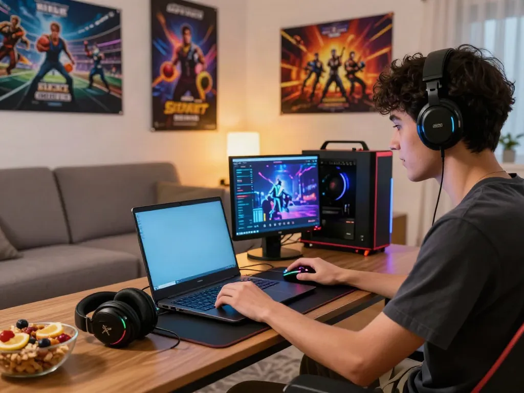 Engaging SKY88 gaming experience with vibrant setup in modern living room.