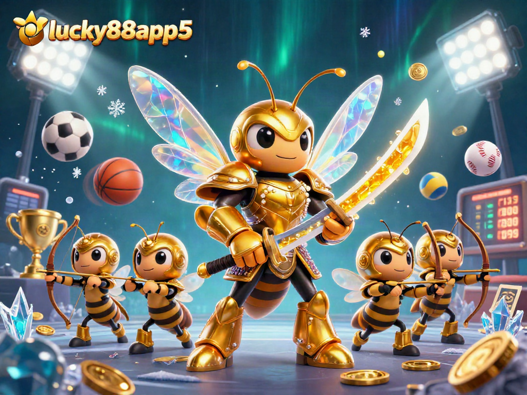 Win with lucky88app5 in an engaging casino scene filled with action-packed sports elements and vibrant details.