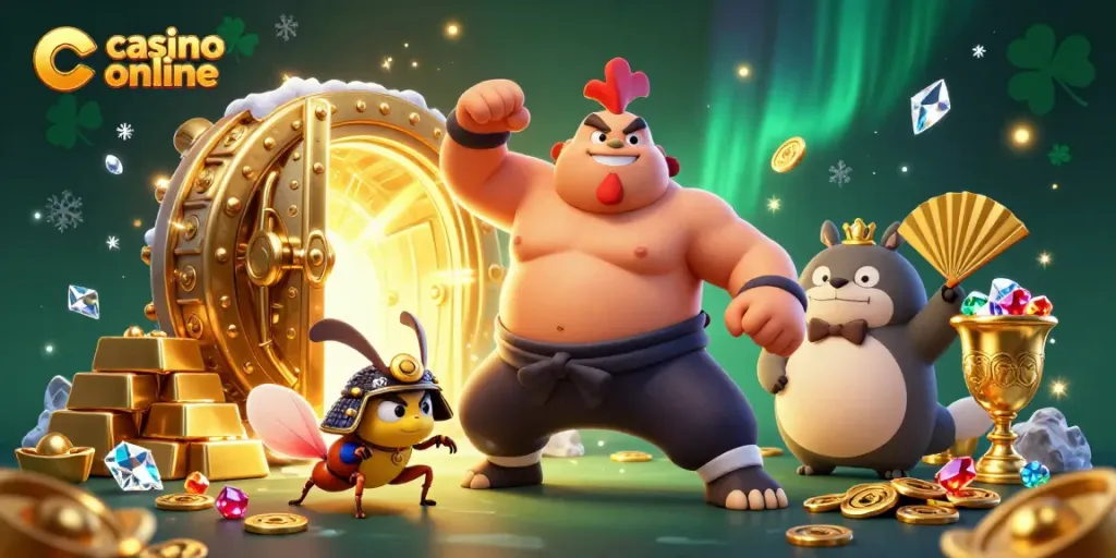 Disfruta de la emoción en casino online, donde un gallo luchador, un grillo samurái y un tanuki se enfrentan a un tesoro deslumbrante.