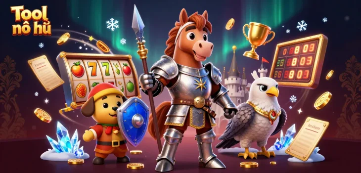 Engage with Tool nổ hũ as knights and creatures embody the excitement of jackpot slots.