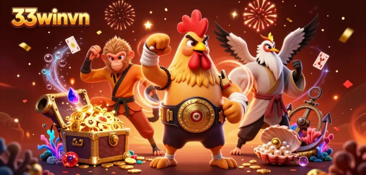 Experience thrilling gameplay at 33winvn with our vibrant casino characters and game elements.
